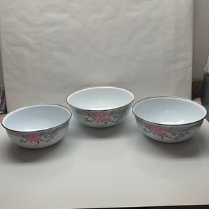 GMI Vintage Enamel Metal Nesting Mixing Bowls 3